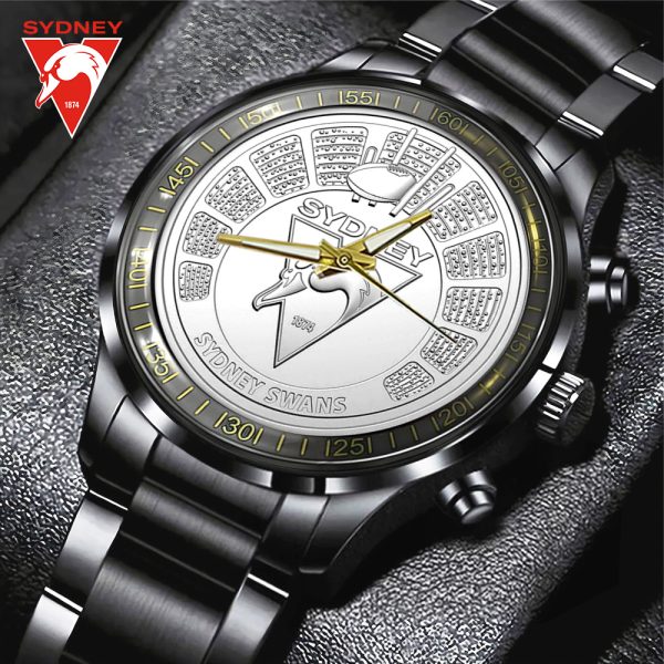 Sydney Swans Black Stainless Steel Watch - TANTN 6378