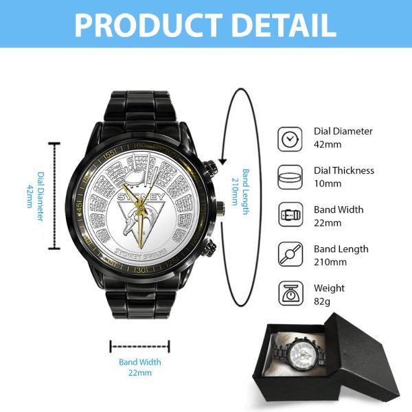 Sydney Swans Black Stainless Steel Watch - TANTN 6378