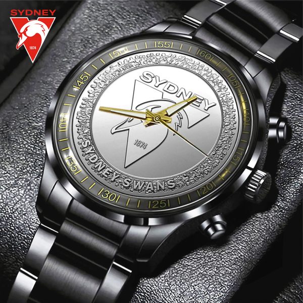 Sydney Swans Black Stainless Steel Watch - TANTN 6379