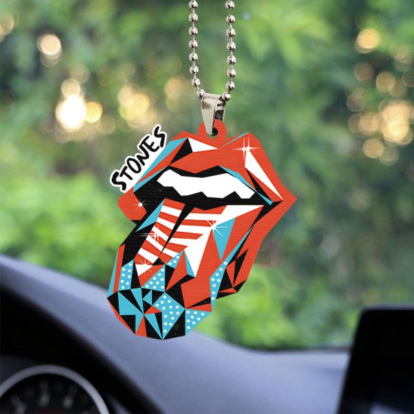 The Rolling Stones Custom Shape 2-sided Acrylic Car Ornament - TANTN 6159