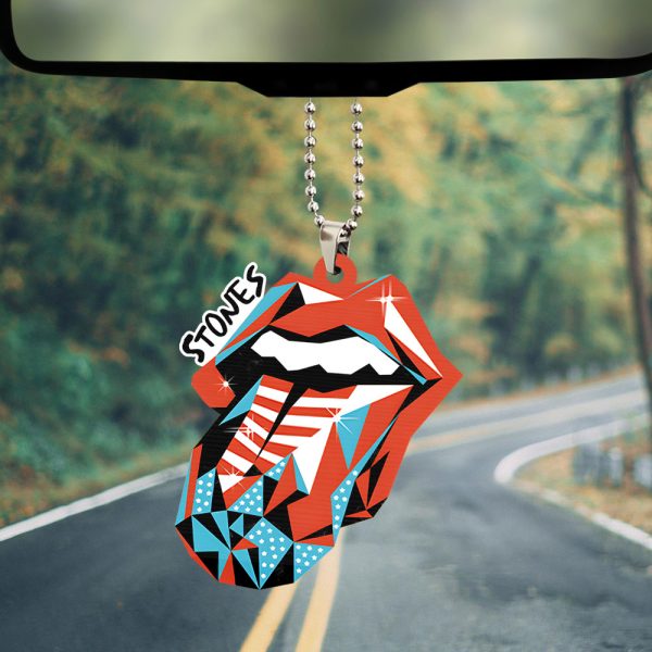 The Rolling Stones Custom Shape 2-sided Acrylic Car Ornament - TANTN 6159