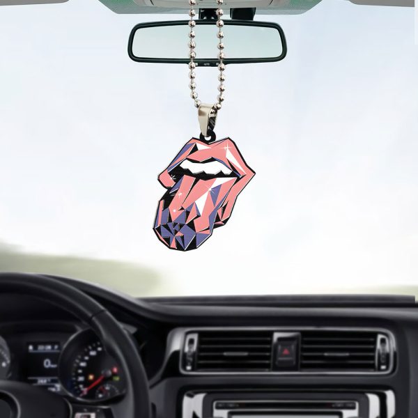 The Rolling Stones Custom Shape 2-sided Acrylic Car Ornament - TANTN 6291