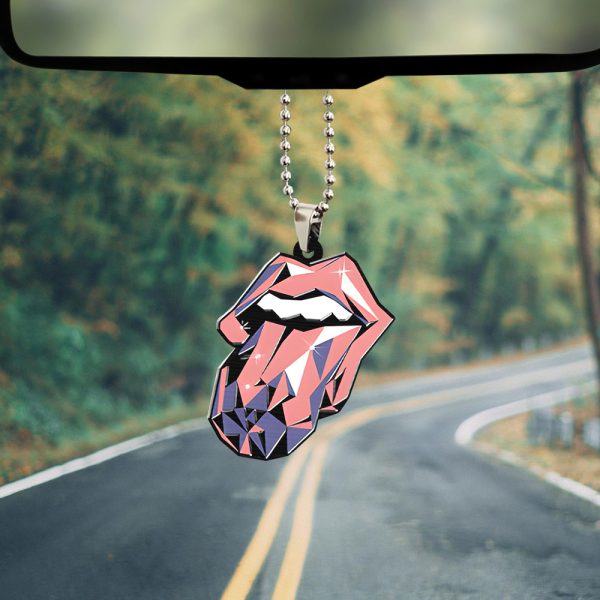 The Rolling Stones Custom Shape 2-sided Acrylic Car Ornament - TANTN 6291