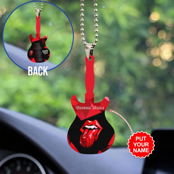 Personalized The Rolling Stones Custom Shape 2-sided Acrylic Car Ornament - TANTN 6477