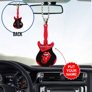 Personalized The Rolling Stones Custom Shape 2-sided Acrylic Car Ornament - TANTN 6477