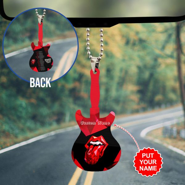 Personalized The Rolling Stones Custom Shape 2-sided Acrylic Car Ornament - TANTN 6477