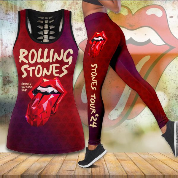 The Rolling Stones Hollow Tank Top Leggings - MAITM 6798