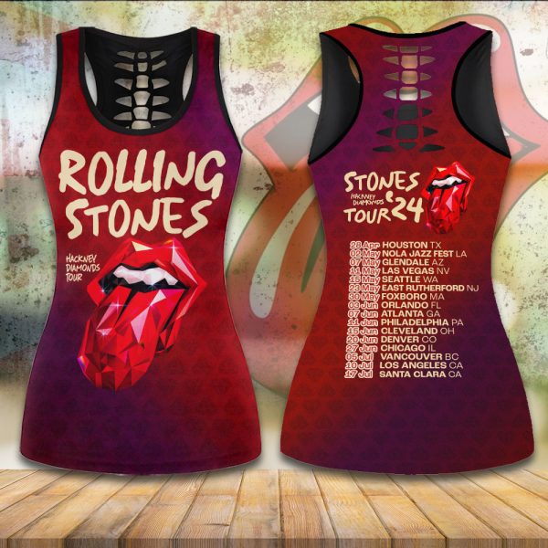 The Rolling Stones Hollow Tank Top Leggings - MAITM 6798