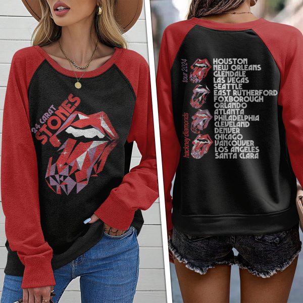 The Rolling Stones Round Neck Raglan Sleeve Sweatshirt – MAITM 6846