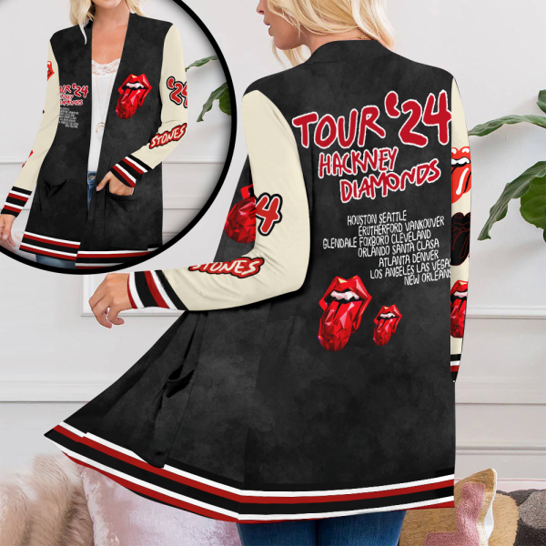 The Rolling Stones Women’s Patch Pocket Cardigan – ANHNV 4373