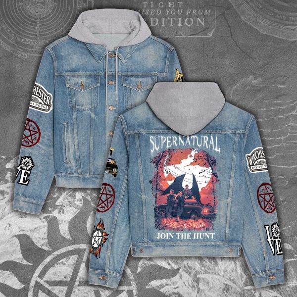 Supernatural Women's Denim Hood Jacket - ANHNV 4588