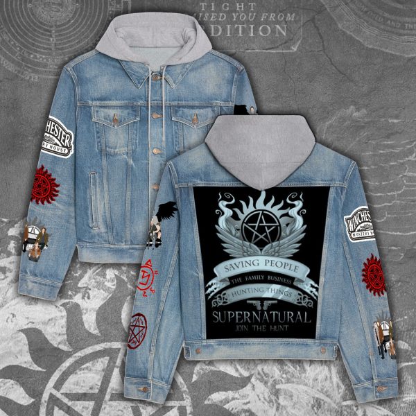 Supernatural Women's Denim Hood Jacket - ANHNV 4597