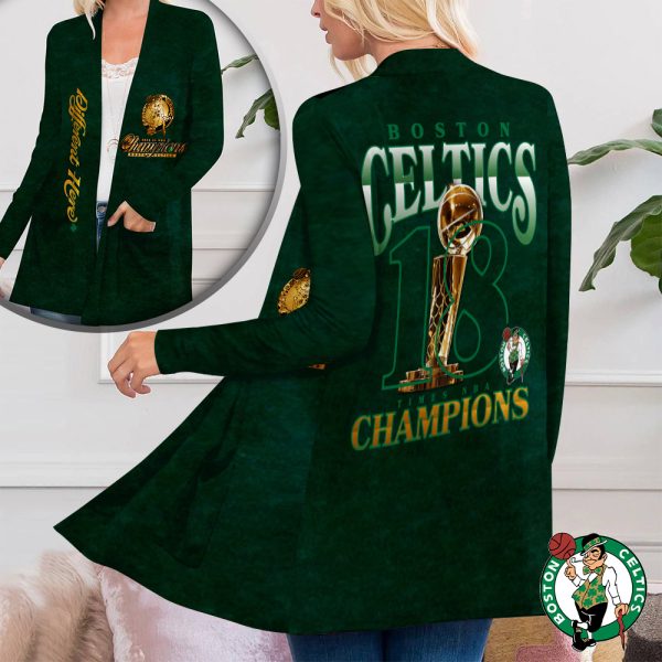 Boston Celtics Women's Patch Pocket Cardigan - HOATT 5356