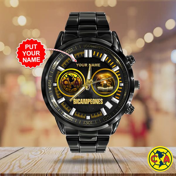 Personalized Club América Black Stainless Steel Watch - HOATT 5099