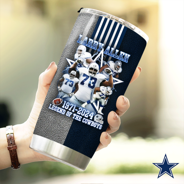 Dallas Cowboys x Larry Allen Tumbler Cup - HOATT 5111