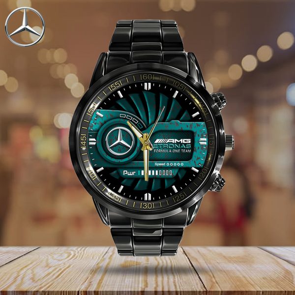 Mercedes-AMG Petronas F1 Black Stainless Steel Watch - HOATT 5129