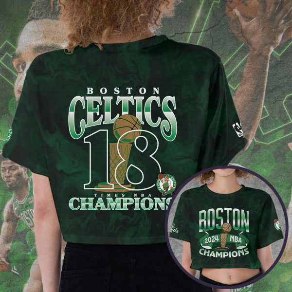 Boston Celtics 3D Women's Cropped T-shirt - MAITM 7138