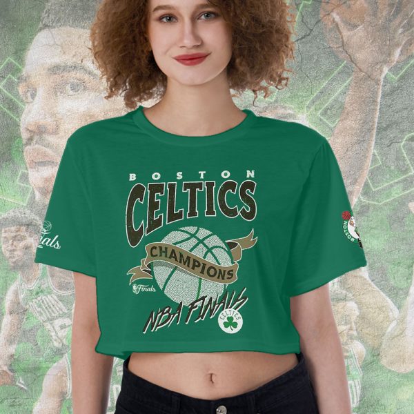 Boston Celtics 3D Women's Cropped T-shirt - MAITM 7139