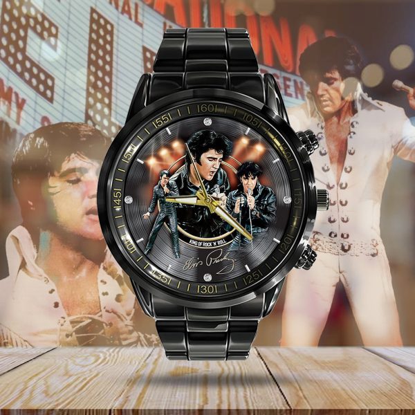 Elvis Presley Black Stainless Steel Watch - MAITM 6858