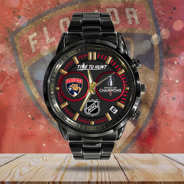 Florida Panthers Black Stainless Steel Watch - MAITM 7174