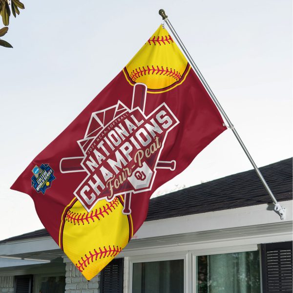 Oklahoma Sooners Women’s Softball 3D House Flag - MAITM 6978