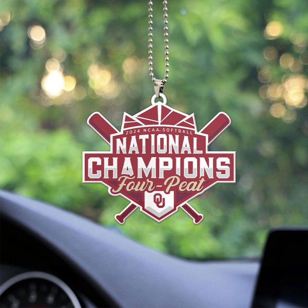 Oklahoma Sooners Women’s Softball Custom Shape 2-sided Acrylic Car Ornament - MAITM 6983