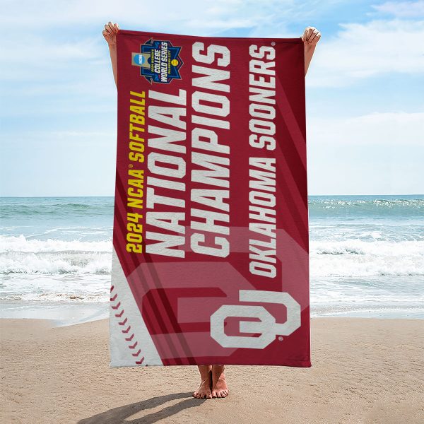 Oklahoma Sooners Women’s Softball Rectangle Beach Towel - MAITM 6990