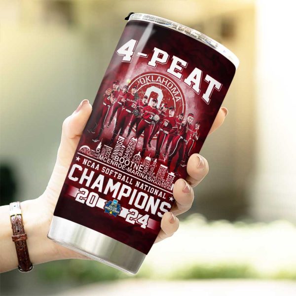 Oklahoma Sooners Women’s Softball Tumbler Cup - MAITM 6985