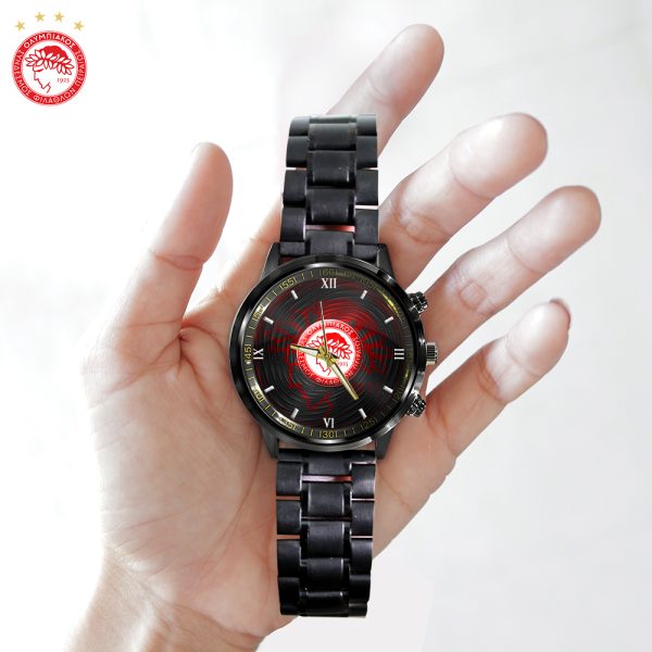 Olympiakos F.C. Black Stainless Steel Watch - HOATT 5089