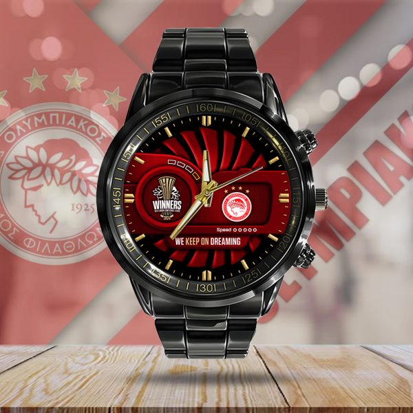 Olympiakos F.C. Black Stainless Steel Watch - MAITM 6930