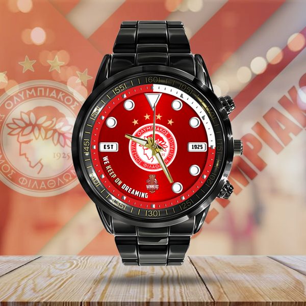 Olympiakos F.C. Black Stainless Steel Watch - MAITM 6939