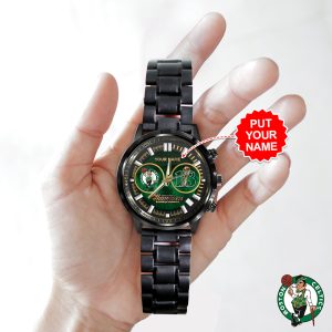 Personalized Boston Celtics Black Stainless Steel Watch - HOATT 5294