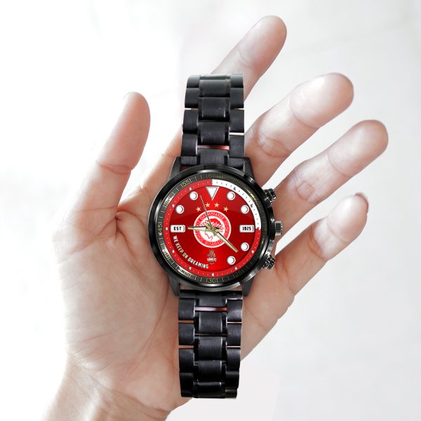 Olympiakos F.C. Black Stainless Steel Watch - MAITM 6939