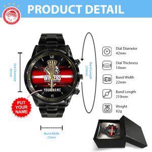 Personalized Olympiakos F.C. Black Stainless Steel Watch - HOATT 5080