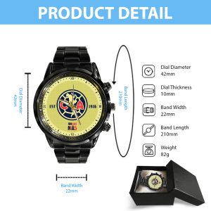 Club América Black Stainless Steel Watch - MAITM 6968