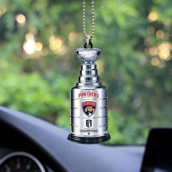 Florida Panthers Custom Shape 2-sided Acrylic Car Ornament - MAITM 7162