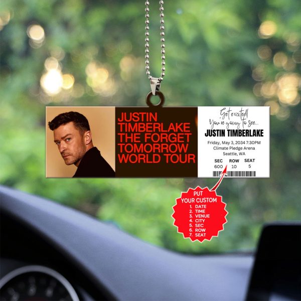 Personalized Justin Timberlake Custom Shape 1-sided Acrylic Car Ornament - MAITM 7066