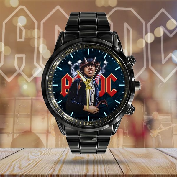 AC/DC Black Stainless Steel Watch - HUANNM 5299