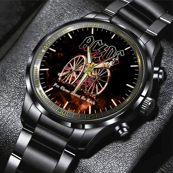 AC/DC Black Stainless Steel Watch - HUANNM 5300