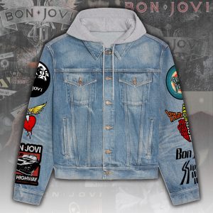 Bon Jovi Women's Denim Hood Jacket - ANHNV 4656