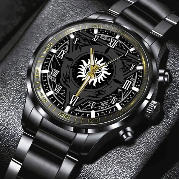 Supernatural Black Stainless Steel Watch - ANHNV 4709