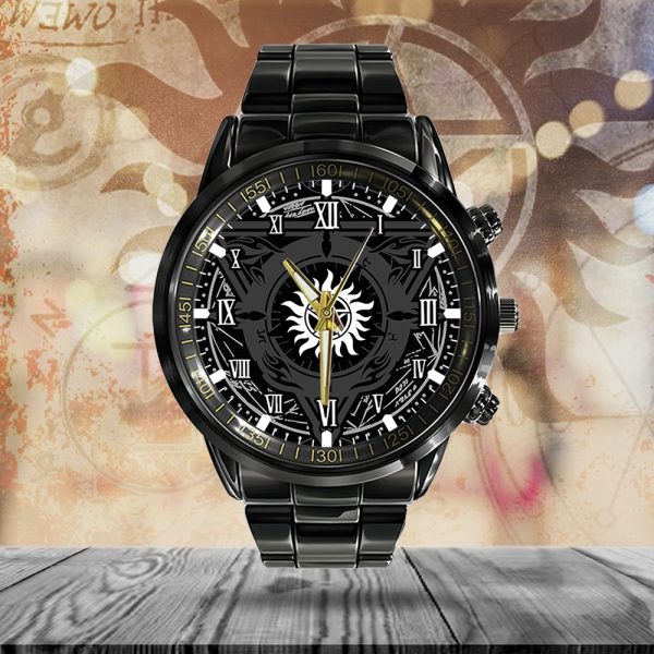 Supernatural Black Stainless Steel Watch - ANHNV 4709