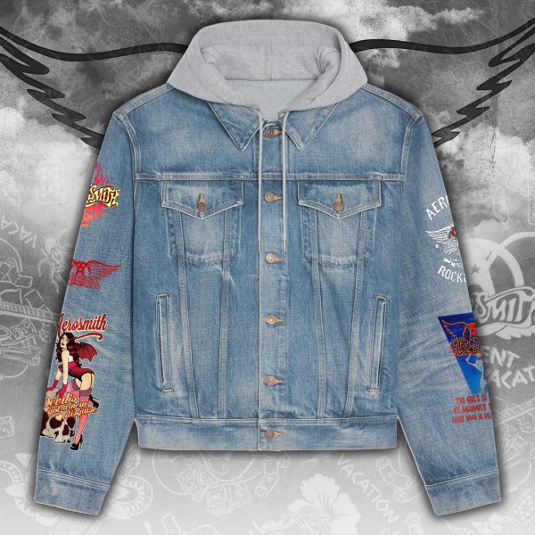 Aerosmith Women's Denim Hood Jacket - ANHNV 4729