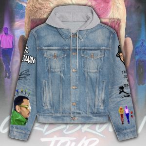 Chris Brown Women's Denim Hood Jacket - ANHNV 4734