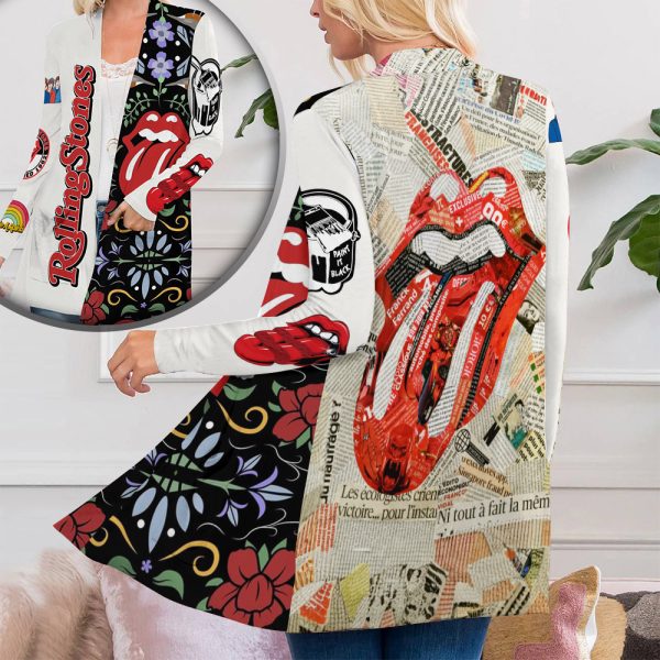 The Rolling Stones Women’s Patch Pocket Cardigan – ANHNV 4747