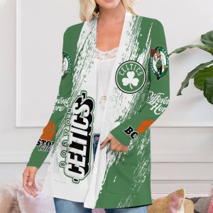 Boston Celtics Women's Patch Pocket Cardigan - ANHNV 4794