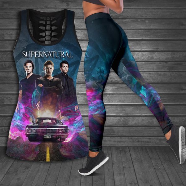 Supernatural Hollow Tank Top Leggings - ANHNV 4812