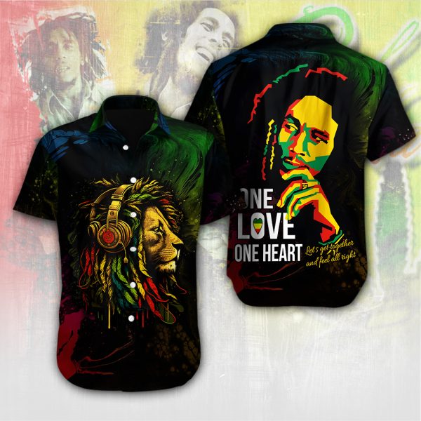 Bob Marley Short Sleeve Dress Shirt - HUANNM 5295