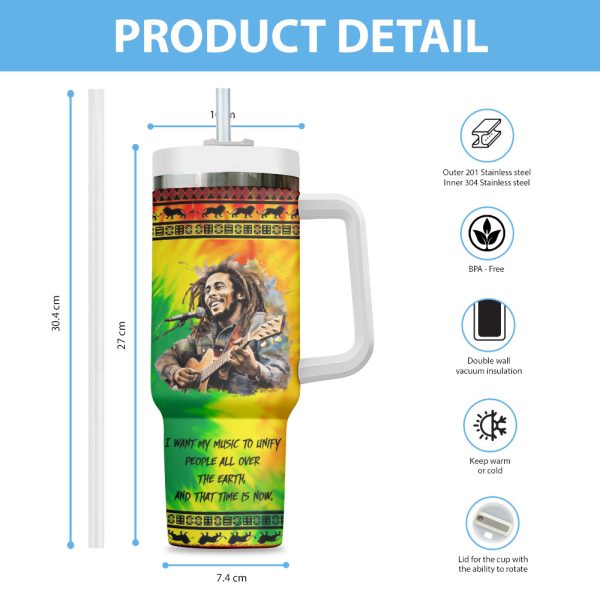 Bob Marley 40oz Stanley Tumbler - HUANNM 4458