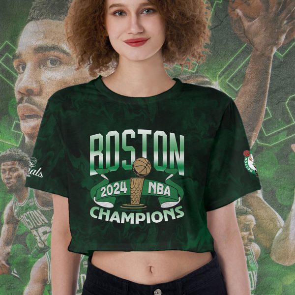 Boston Celtics 3D Women's Cropped T-shirt - MAITM 7138